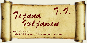 Tijana Ivljanin vizit kartica